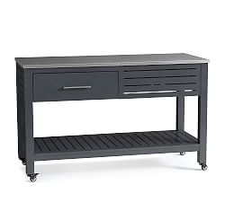 Indio Metal Outdoor Kitchen Island, Slate