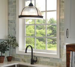 Matsuba Hand-Blown Glass Pendant (13&quot;-17&quot;)