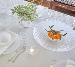 Alabaster Glass Scallop Serving Bowl