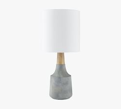 Cowan Petite Ceramic &amp; Wood Table Lamp (18&quot;)