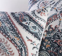 Riya Paisley Organic Percale Duvet Cover &amp; Shams