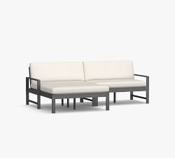 Indio Metal 2-Piece Loveseat Chaise Outdoor Sectional