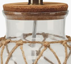 Kelsall Jute Net &amp; Glass Table Lamp (24&quot;)