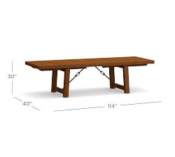 Benchwright Outdoor 74&quot; Extending Rectangular Dining Table