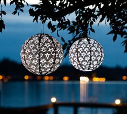 Handcrafted Deco Globe Solar Outdoor Lantern - 12&quot;W