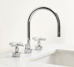 Hewitt Cross Handle Widespread Bathroom Sink Faucet