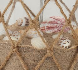 Kelsall Jute Net &amp; Glass Table Lamp (24&quot;)