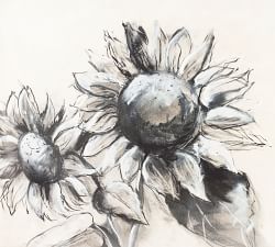 Charcoal Sunflower Sketch by The Artists Studio