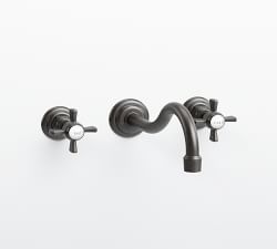 Langford Cross Handle Wall Mounted Bathroom Sink Faucet
