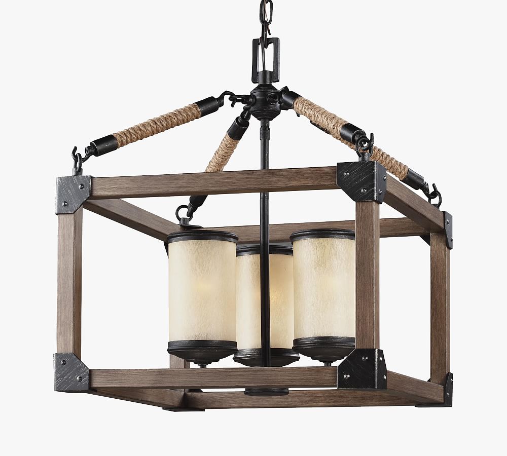 Newton 3-Light Hand-Blown Glass Chandelier (17&quot;)