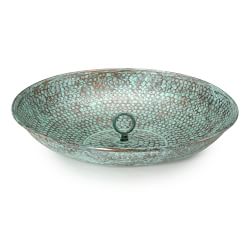 Tumbled Blue Verde Rain Chain Basin