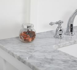 Adalina 72&quot; Marble Top Double Sink Vanity