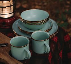 Rim Enamel 8-Piece Dinnerware Set