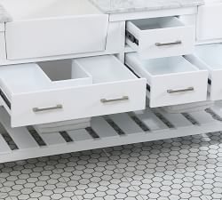 Adalina 72&quot; Marble Top Double Sink Vanity