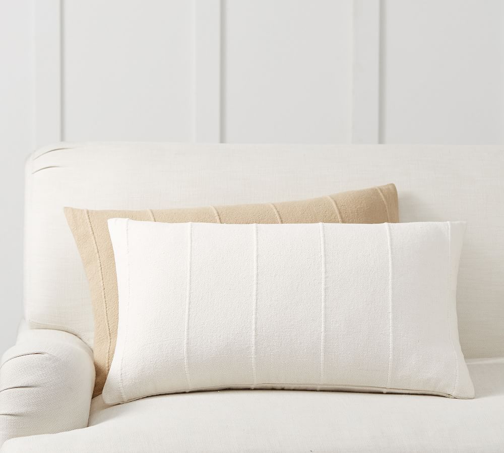 Mudcloth Flax Lumbar Pillow Cover