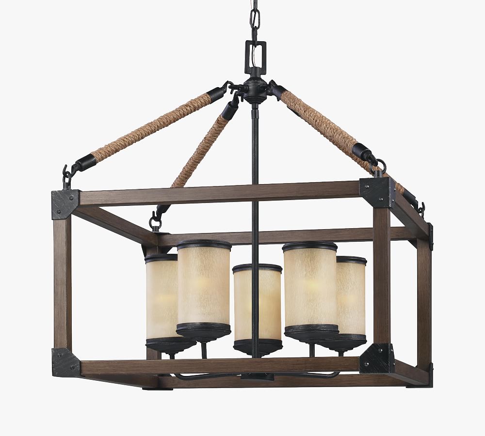 Newton 5-Light Hand-Blown Glass Chandelier (22&quot;)