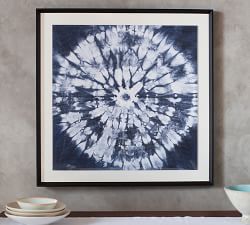 Shibori Circle Framed Print