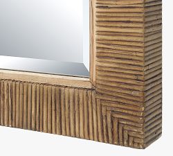 Nantucket Rattan Arched Wall Mirror