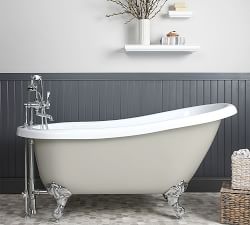 Cerrillos 67&quot; Clawfoot Painted Bathtub