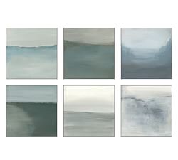 Coastline Mist Framed Canvas Prints