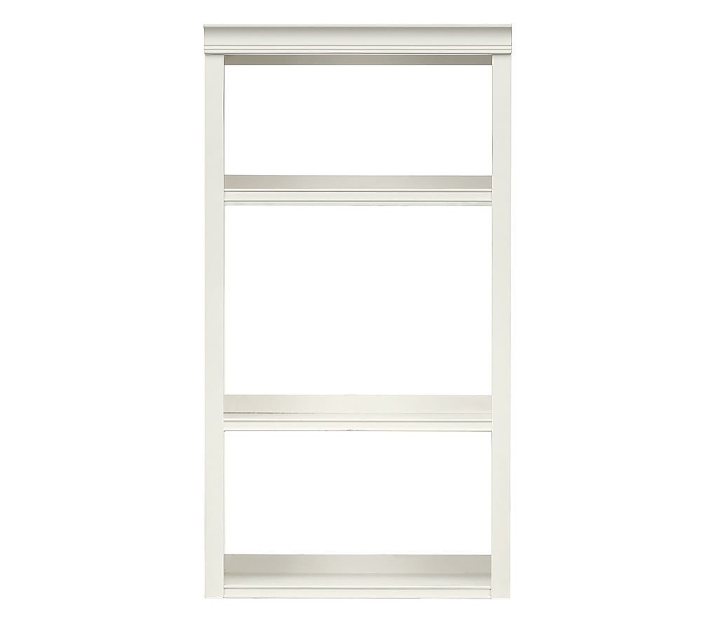 OPEN BOX: Logan Hutch with Open Shelving, Alabaster, 24&quot; Wide