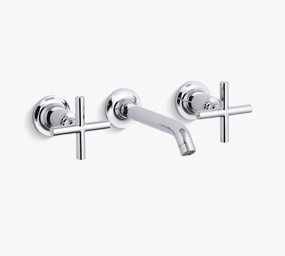 Kohler Purist&#174; Cross Handle Widespread Bathroom Sink Faucet