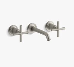 Kohler Purist&#174; Cross Handle Widespread Bathroom Sink Faucet