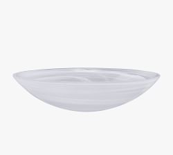 Alabaster Glass Serving Bowl