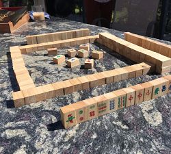Handcrafted Wooden Mahjong Game