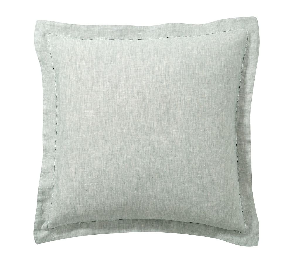 Belgian Flax Linen Sham, Mineral Blue, Set of 2