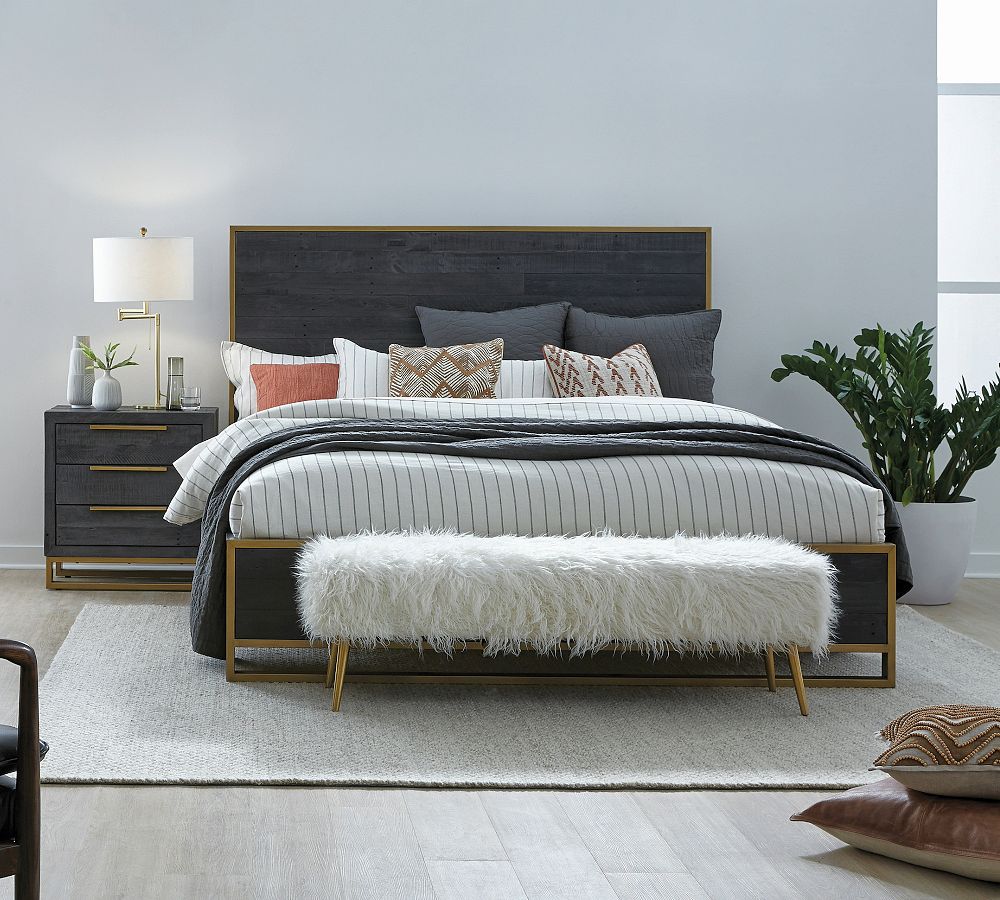 Nome Faux Fur Bench