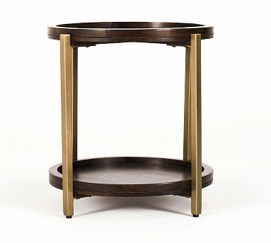 Pottery barn round end table sales