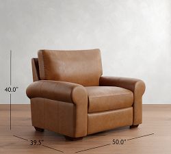 Big Sur Roll Arm Leather Power Recliner