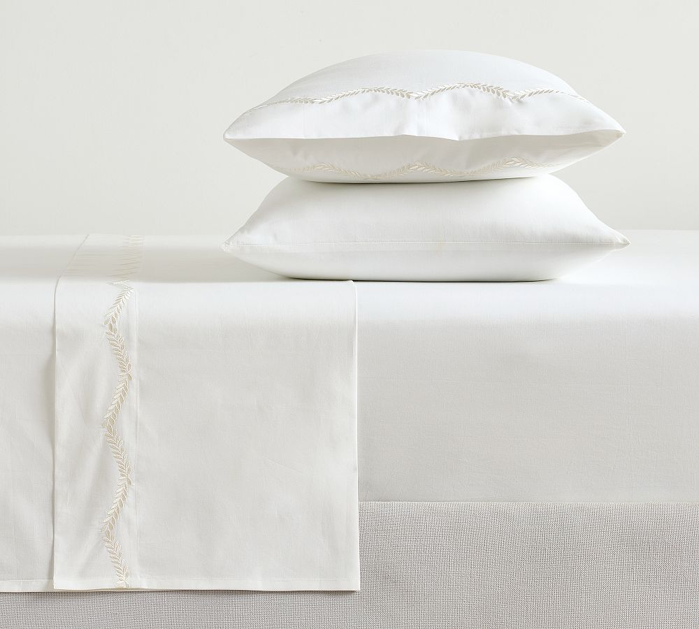 Monique Lhuillier Allegra Embroidered Sheet Set