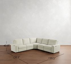 Big Sur Square Arm Power Reclining L-Shaped Sectional (121&quot;-133&quot;)