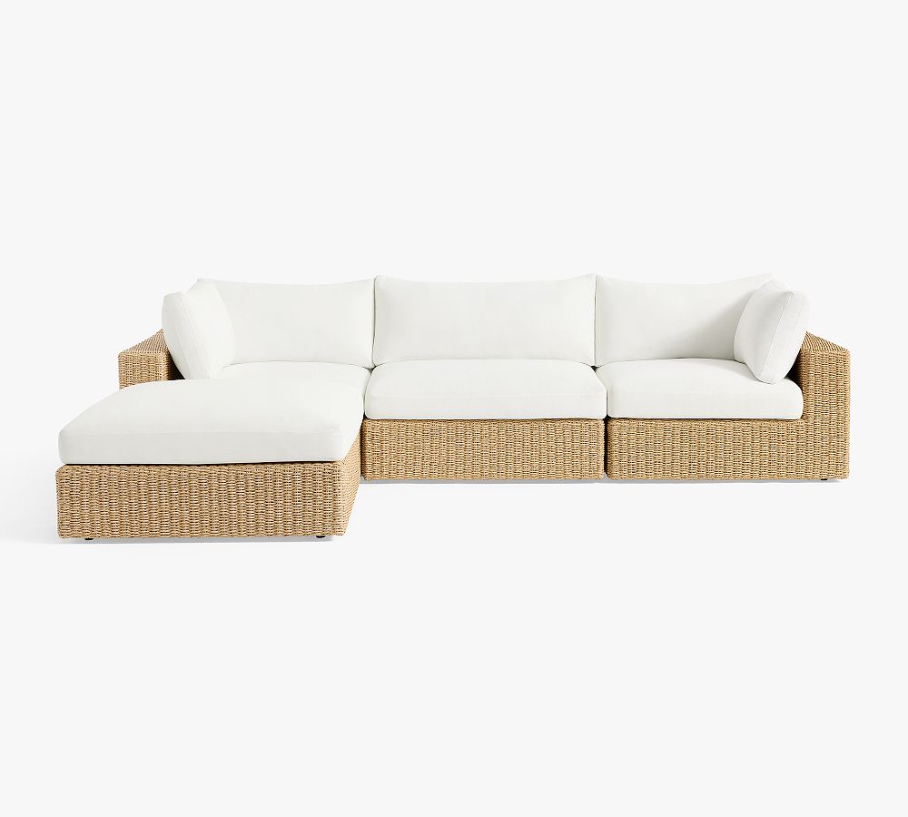 Kostas Wicker 4-Piece Outdoor Sectional (129") | Durable & Stylish