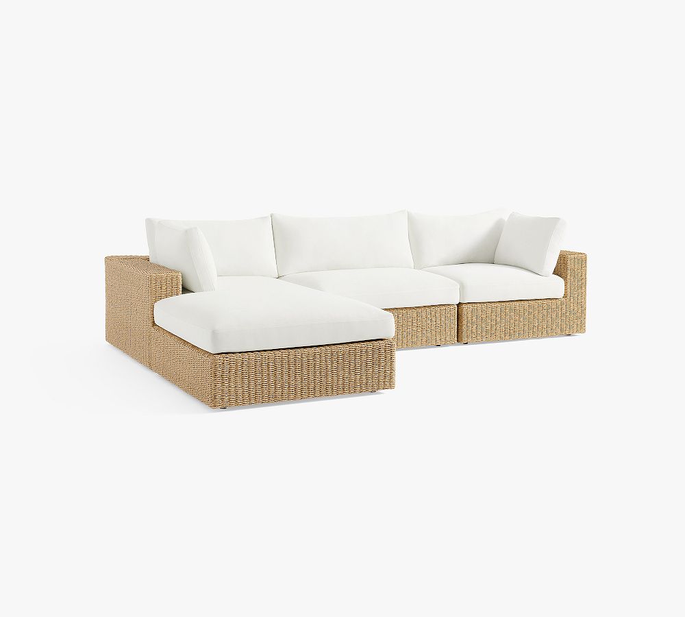 Kostas Wicker 4-Piece Outdoor Sectional (129") | Durable & Stylish