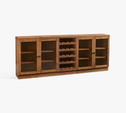 Reed Modular Bar Glass Cabinet with Wine Storage (90&quot;)