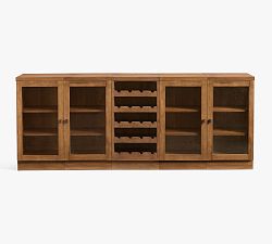 Reed Modular Bar Glass Cabinet with Wine Storage (90&quot;)