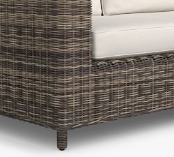 Torrey Wicker 4-Piece Square Arm Wedge Corner Outdoor Sectional (131&quot;)