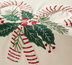 Candy Cane Embroidered Table Runner