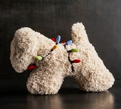 Dog with Lights Shaped Pillow