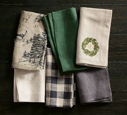 Rustic Forest Cotton/Linen Napkins - Set of 4