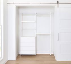 Essential&#160;Reach-In&#160;Closet by Hold Everything,&#160;5' Hanging System with&#160;4 Drawers&#8203;