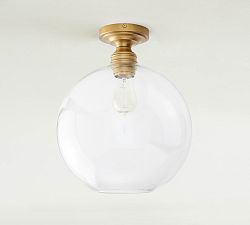 Glass Globe Flush Mount (13&quot;)