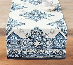 Hanukkah Medallion Cotton/Linen Table Runner