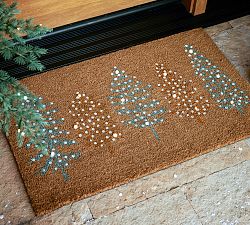 Metallic Trees Light Up Doormat