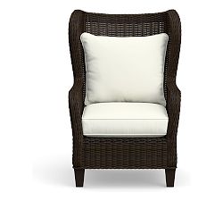 Torrey Cushion Cover Wingback Occ Chair, High Performance Canvas; White