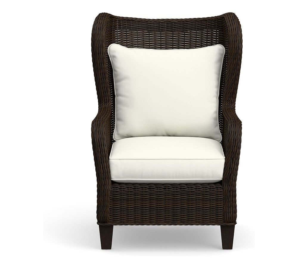 Torrey Cushion Cover Wingback Occ Chair, High Performance Canvas; White