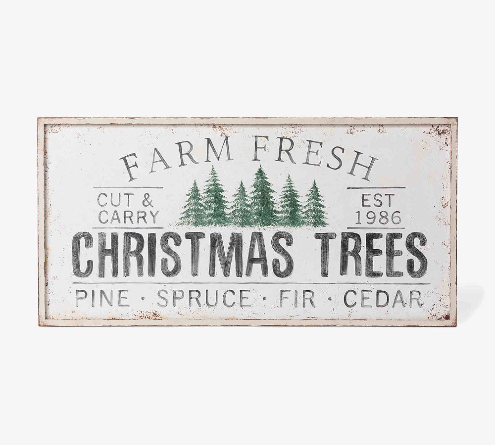 Christmas Trees Vintage Wall Art